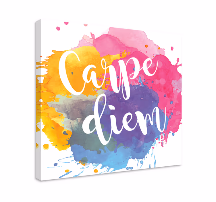 Fargerik carpe diem-sprut lerretsbilde motivasjon - Tenstickers