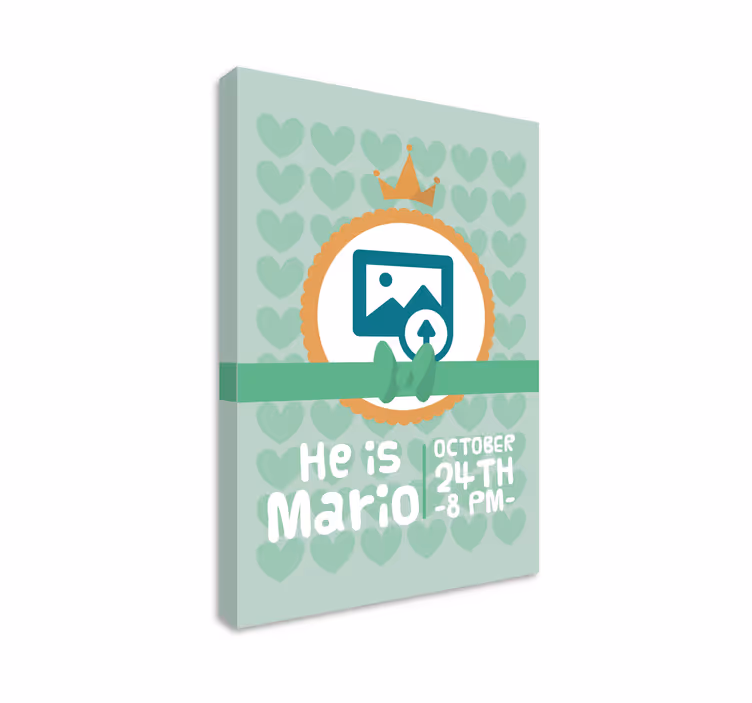 Baby lerretsbilde han er mario - Tenstickers