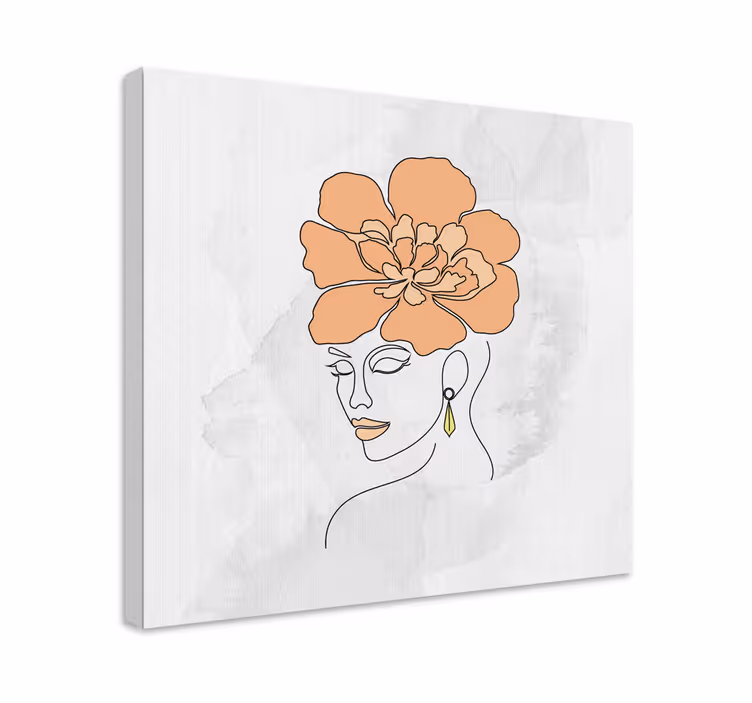Kunst lerretsbilde elegant blomsterportrett - Tenstickers