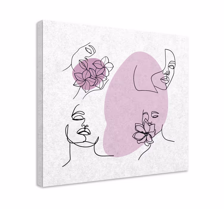 Blomst lerretsbilde abstrakte blomsteransikter - Tenstickers