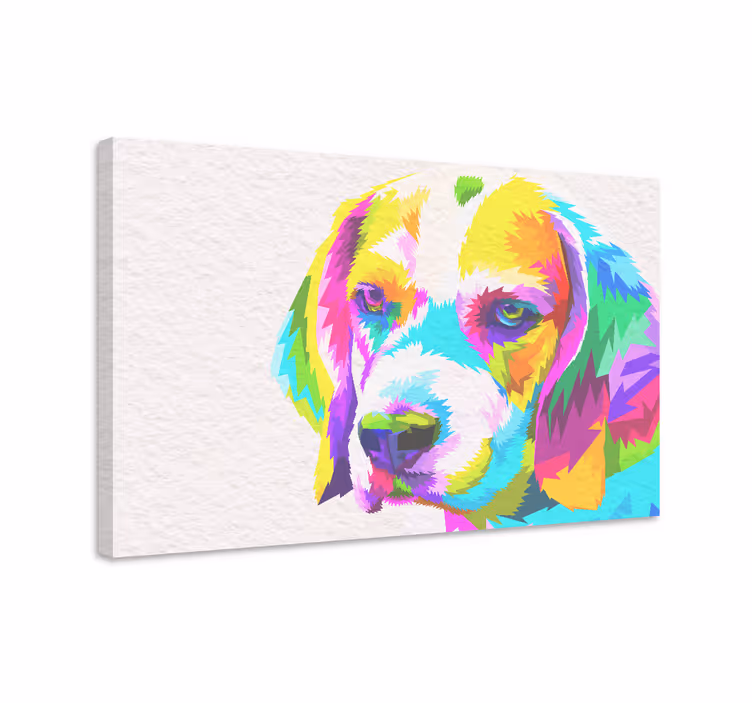Akvarell beagle lerretsbilde hunder - Tenstickers