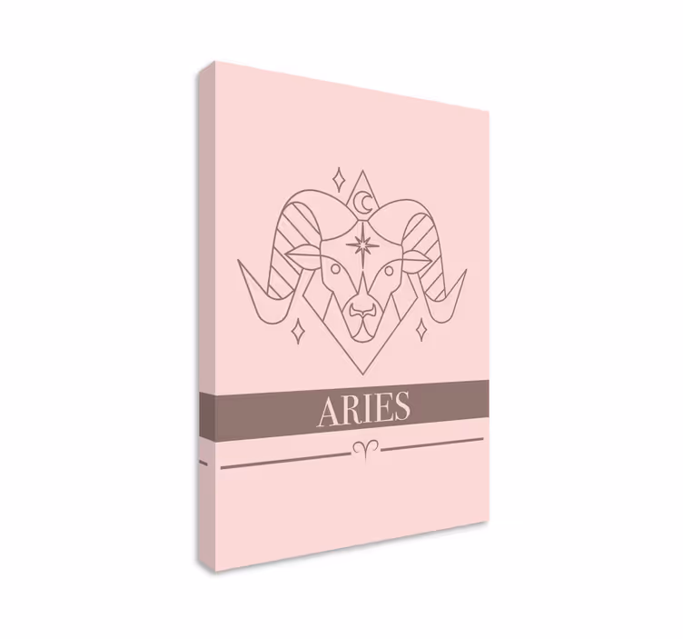 Væren rosa kort stjernetegn design lerretsbilde soverom - Tenstickers