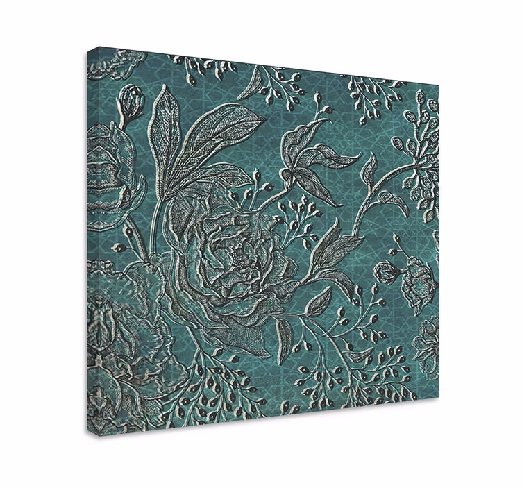 Blomst lerretsbilde elegant botanisk komposisjon - Tenstickers