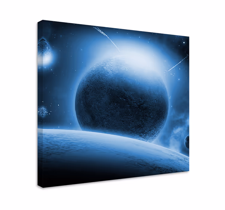 Kosmisk planetarisk landskaps lerretsbilde - Tenstickers
