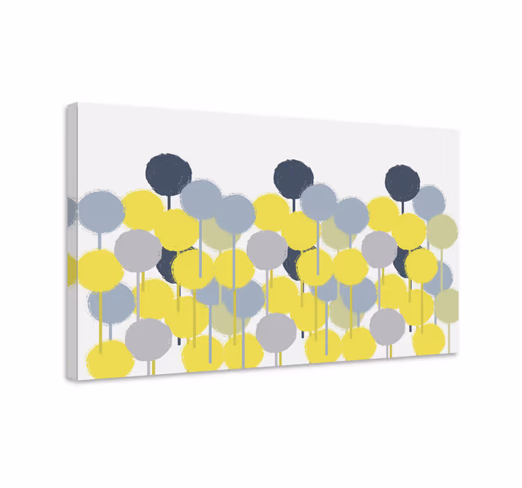 Geometriske lerretsbilde sirkulært mønsterdesign - Tenstickers