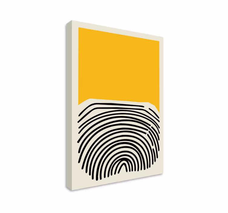 Gul design Abstrakte lerretsbilder - Tenstickers