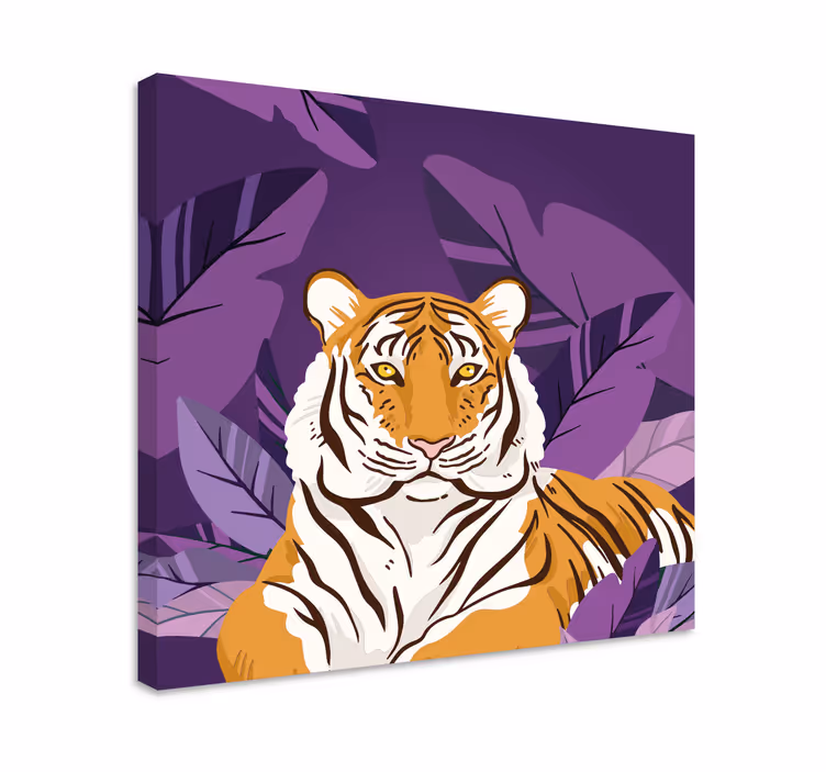 Dyr lerretsbilde majestetisk tigerportrett - Tenstickers