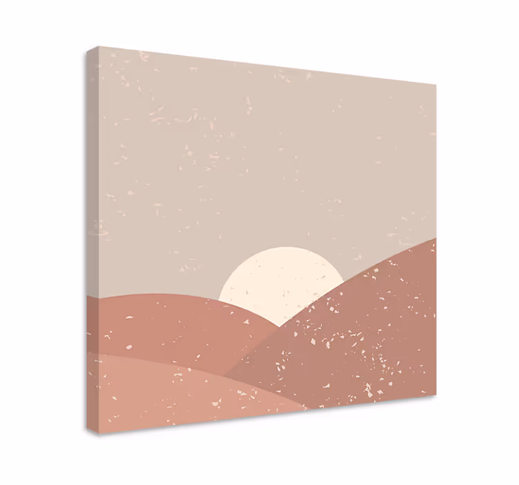Landskaps lerretsbilde rolig ørken solnedgang - Tenstickers