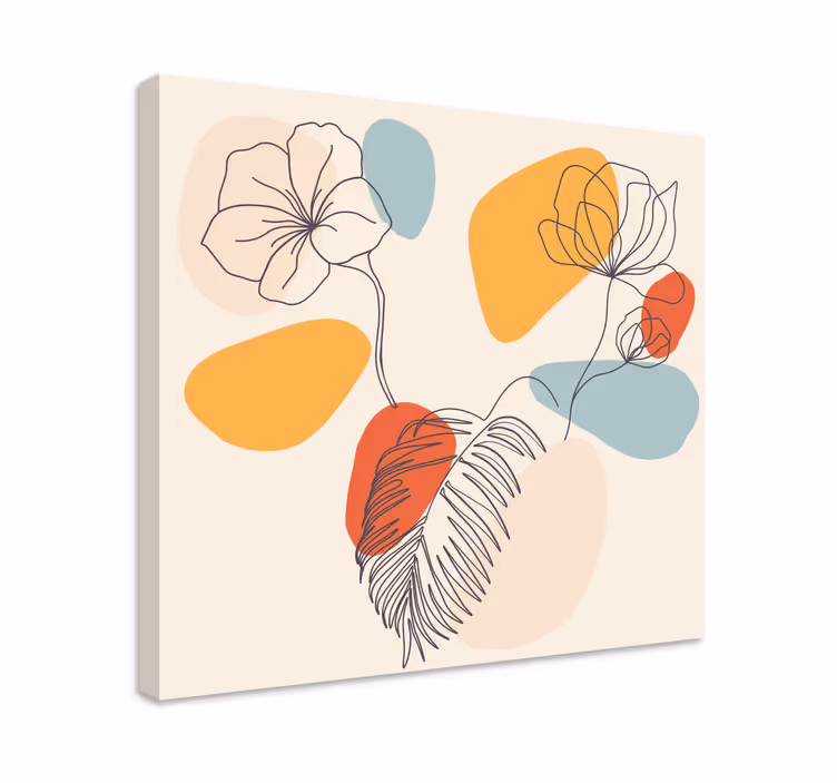 Botanisk veggkunst lerretsbilde stue - Tenstickers