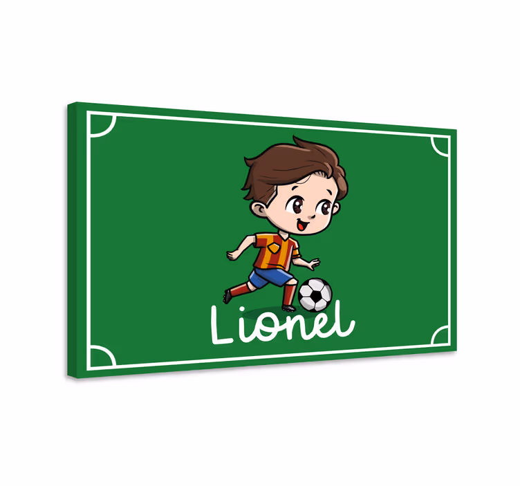Sport lerretsbilde fotballspiller karaktér - Tenstickers