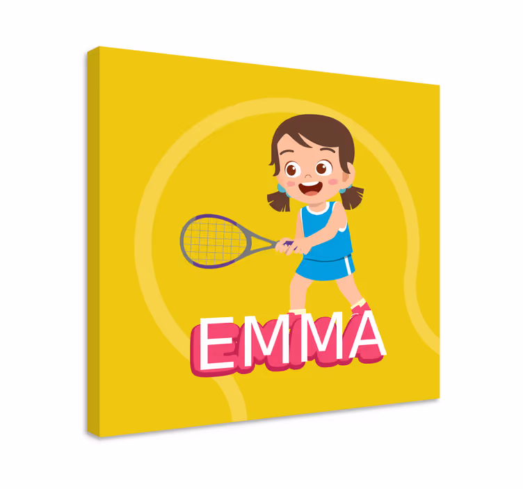 Blomster lerretsbilde tennisjente emma - Tenstickers