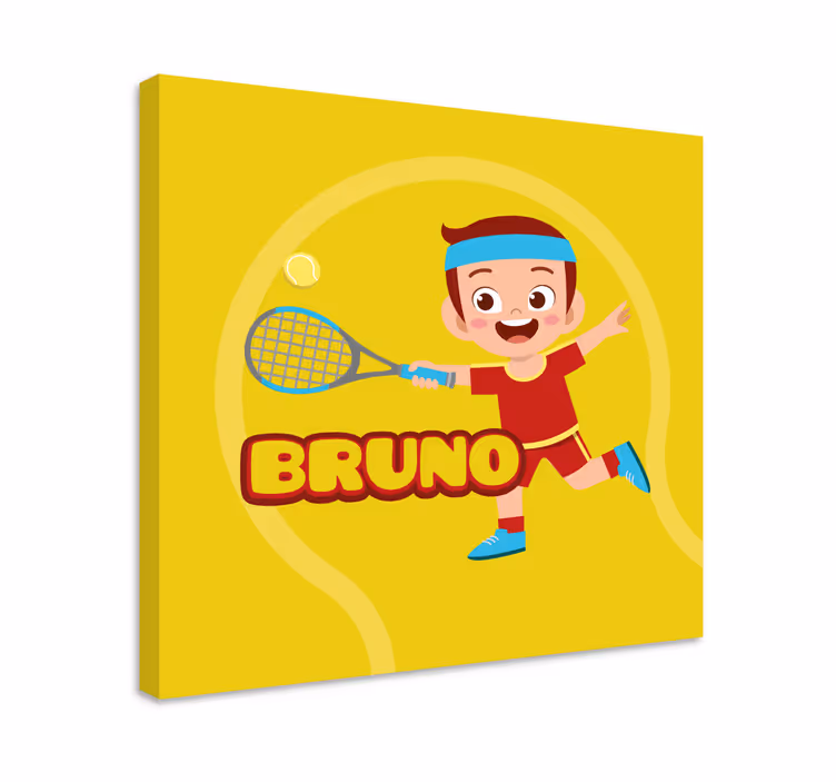 Tennisspiller med navn lerretsbilde spedbarn - Tenstickers