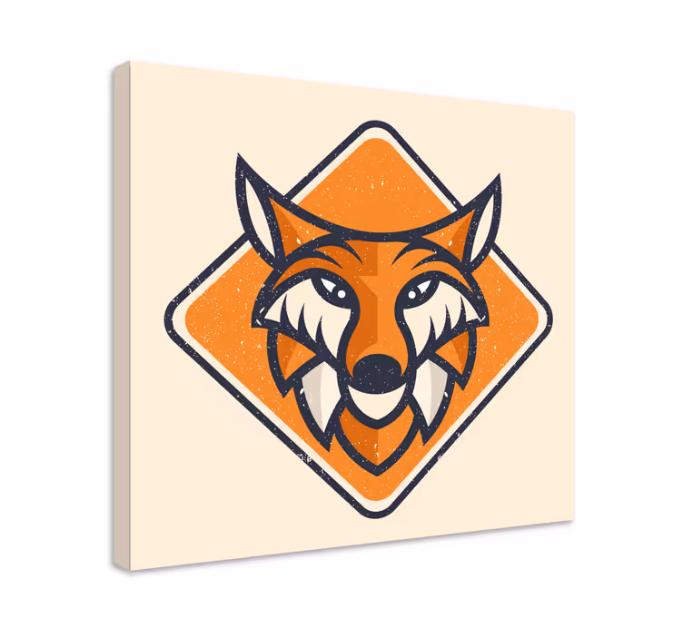 Dyr lerretsbilder stilisert rev ikon - Tenstickers