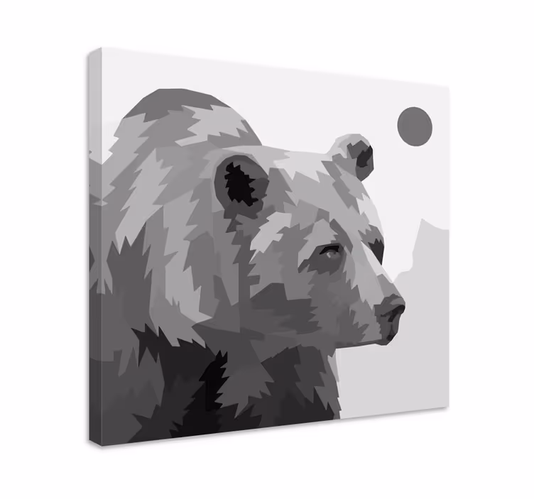Dyr lerretsbilde av majestetisk bjørn - Tenstickers