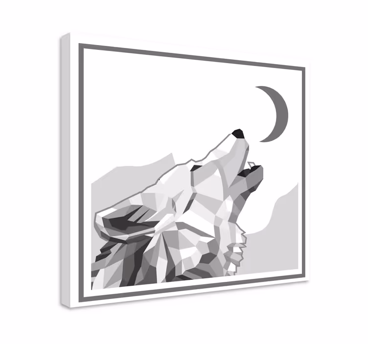 Hunde lerretsbilde ulende ulv - Tenstickers