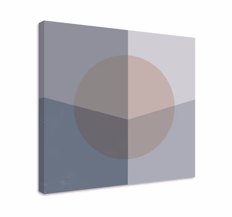 Geometriske lerretsbilde abstrakt sirkelkomposisjon - Tenstickers