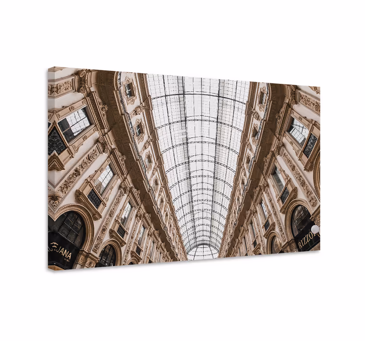 Milan galleri perspektiv byer lerretsbilde - Tenstickers