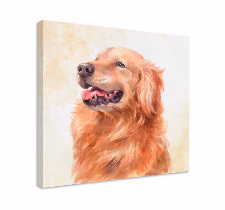 Akvarell stil hund lerretsbilde hunder - Tenstickers