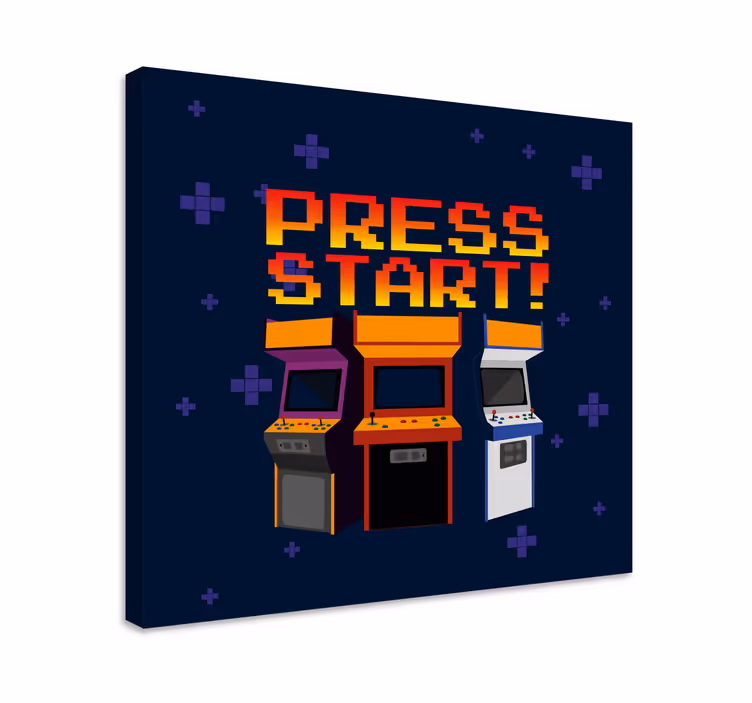 Videospill lerretstrykk retro arkademaskiner - Tenstickers