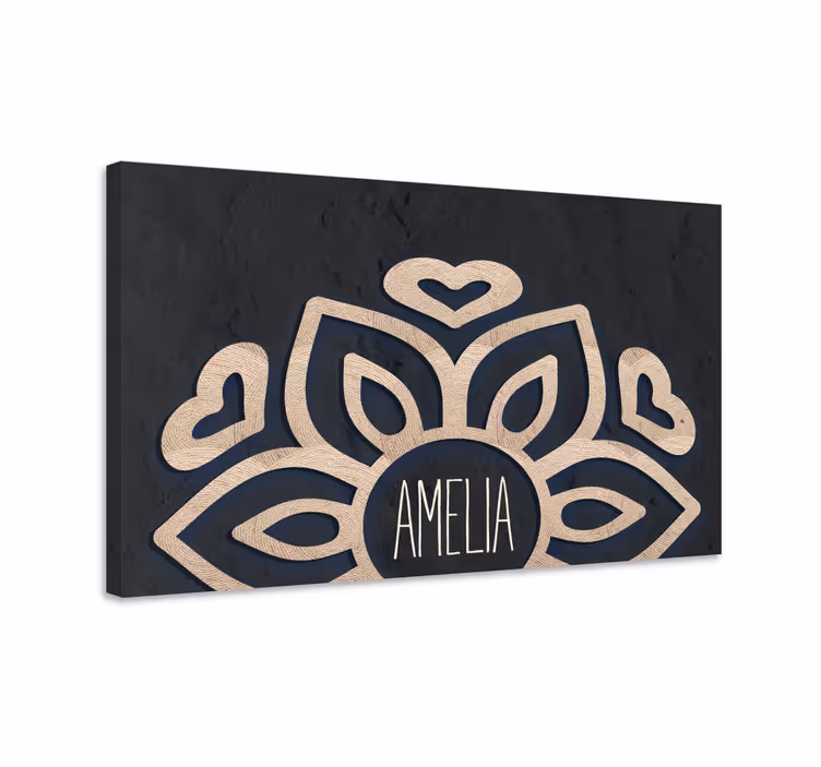 Buddha lerretsbilder med blomster og hjerter - Tenstickers