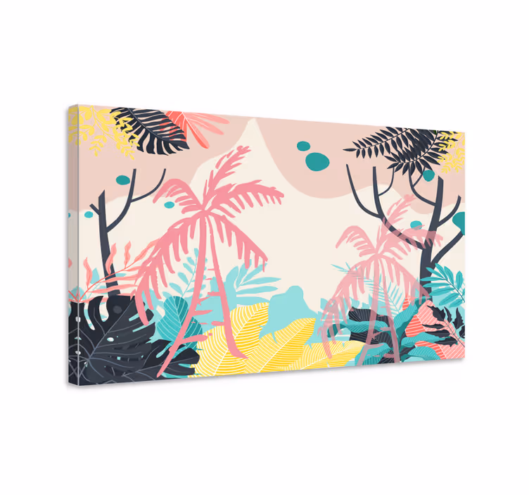 Tropisk naturscene blomst lerretsbilde - Tenstickers