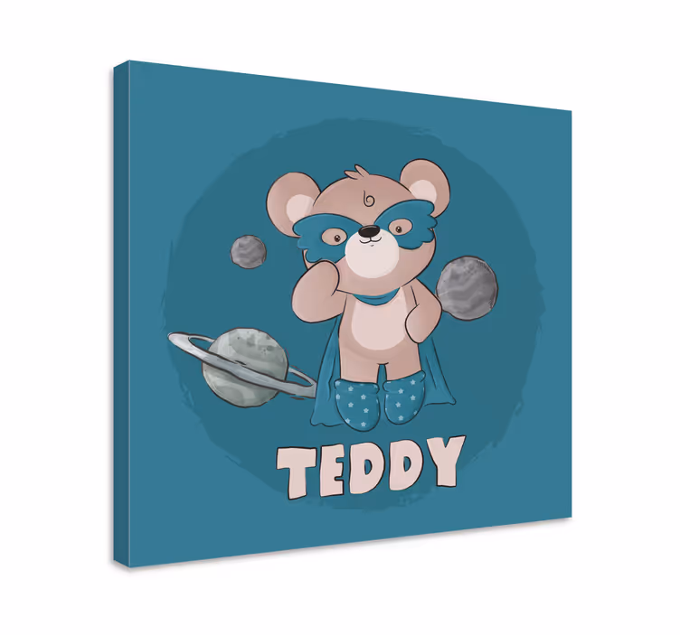 Bjørnehelt lerretsbilde tilpasset - Tenstickers