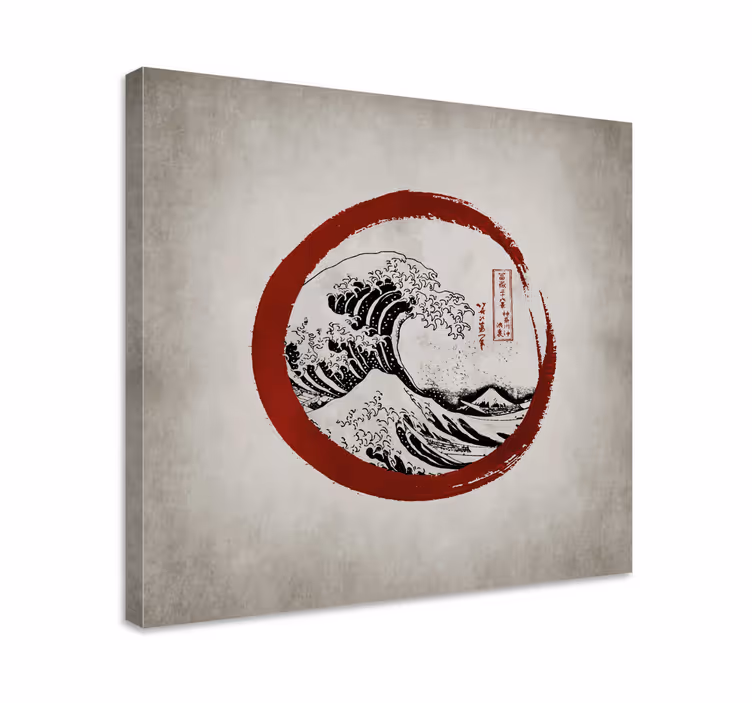 Den store kanagawa-bølgen lerretsbilde kunst - Tenstickers