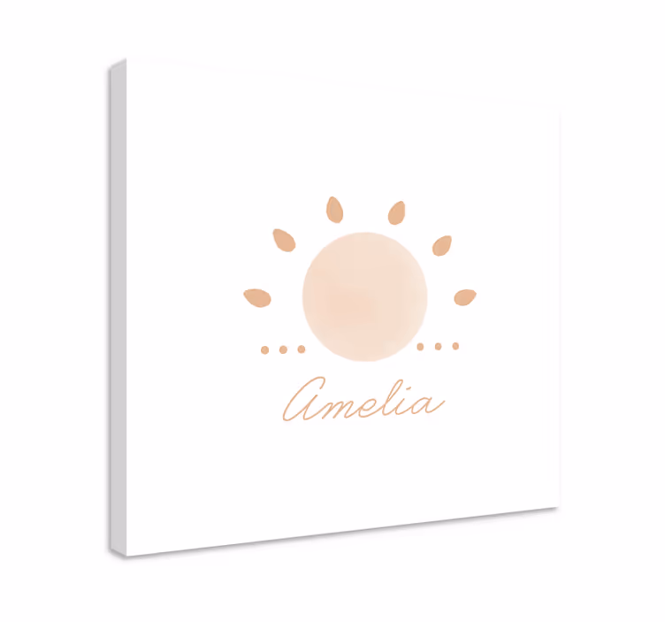 Abstrakt minimal sol lerretsbilde nordisk - Tenstickers