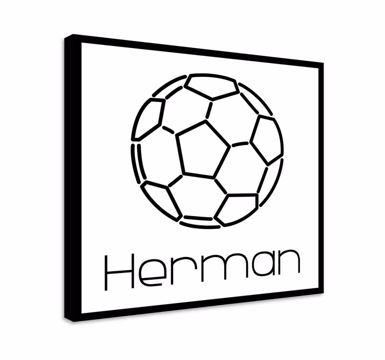Fotballball med navn lerretsbilde ungdom - Tenstickers