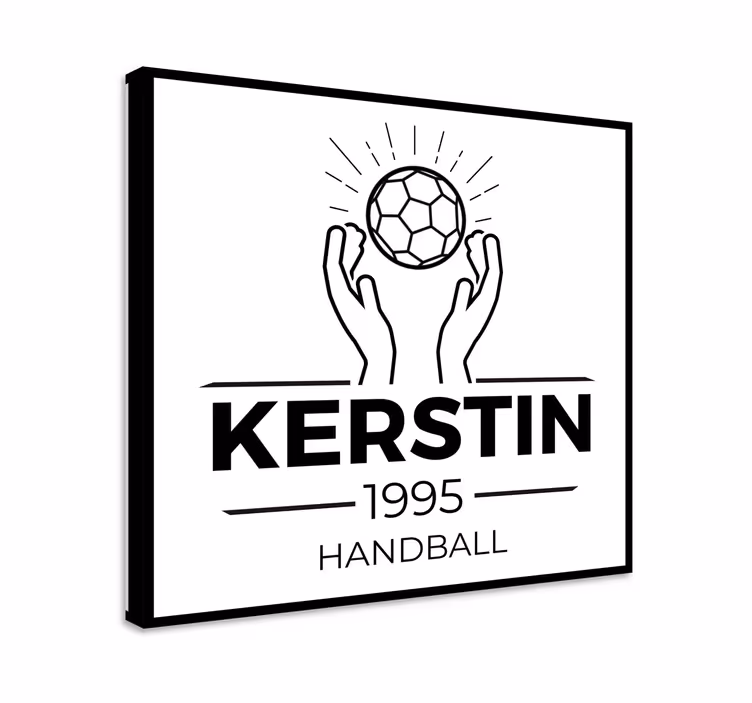 Personlig håndballdesign lerretsbilde ungdom - Tenstickers