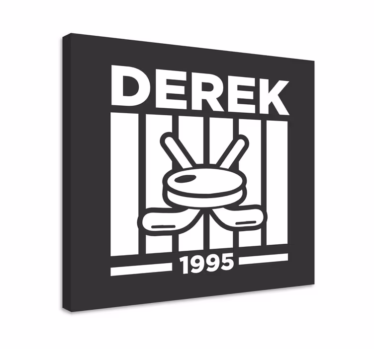 Personlig hockeydesign lerretsbilde ungdom - Tenstickers