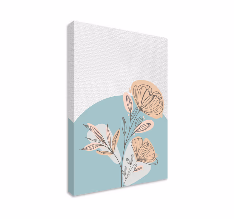 Stilisert elegant arrangement blomst lerretsbilde - Tenstickers
