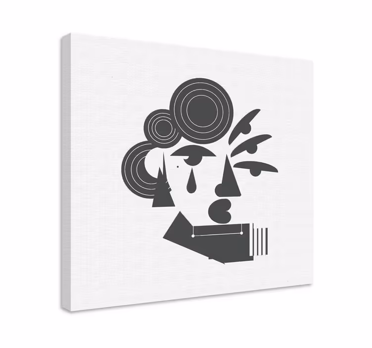Abstrakt karakterportrett lerretsbilde moderne - Tenstickers