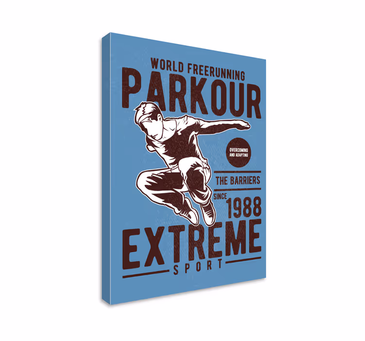 Vintage parkour sport lerretsbilde - Tenstickers