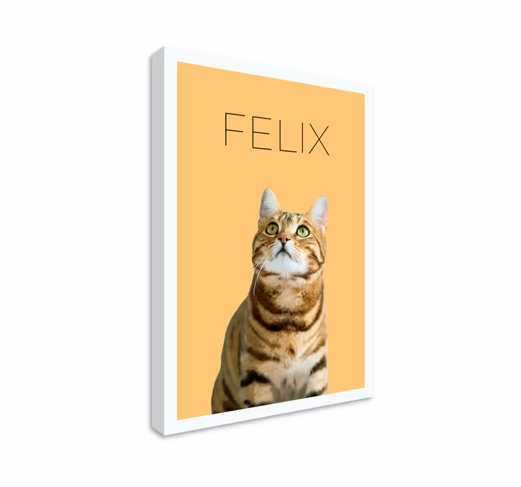 Minimalistisk vannfarge pet portrett lerretsbilde - Tenstickers