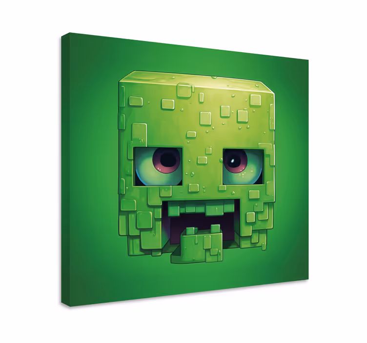 Krympende pixel kunstkarakter videospill lerretstrykk - Tenstickers