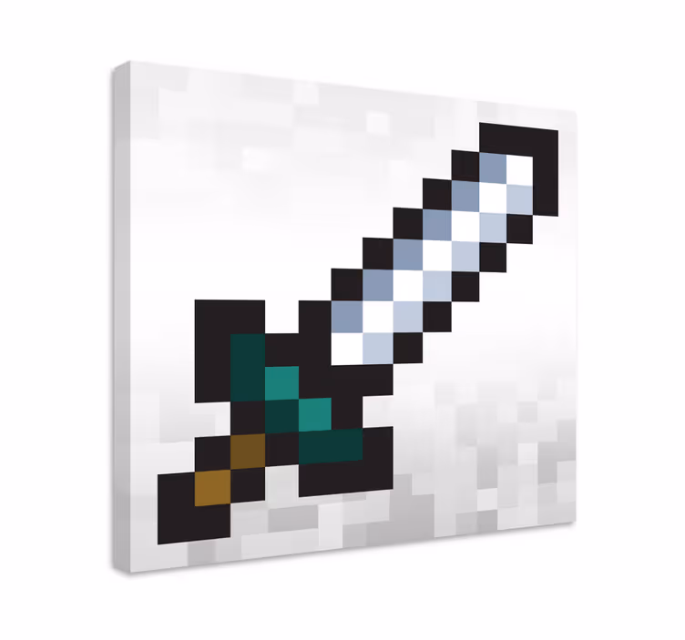 Pixel sverd videospill lerretstrykk - Tenstickers