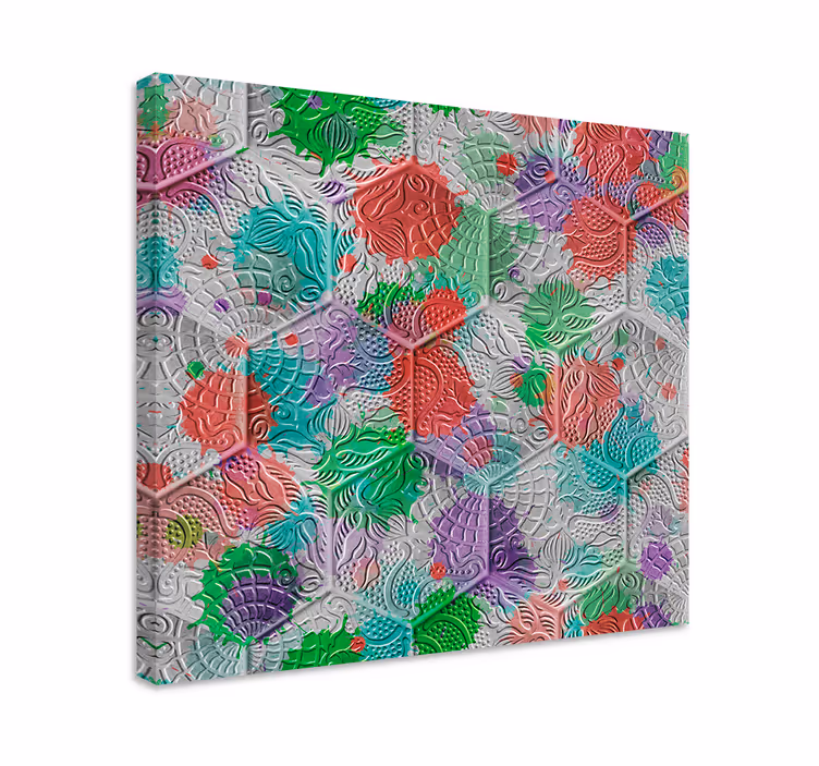 Gaudi-fliser lerretsbilde vintage - Tenstickers