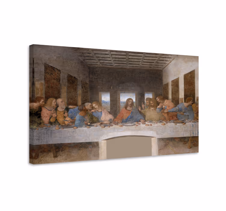 Det siste måltid av Leonardo da Vinci på lerret - Tenstickers