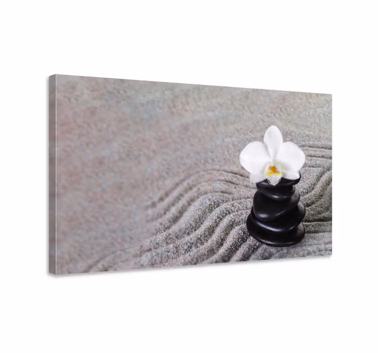 Zen steiner lerretsbilde stue - Tenstickers