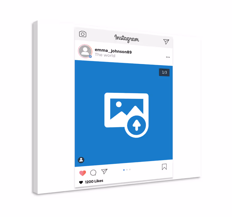 Instagramskjerm egne navn lerretsbilde - Tenstickers