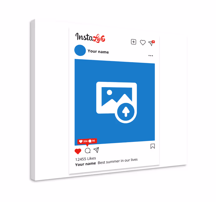 Instalove egne navn lerretsbilde - Tenstickers