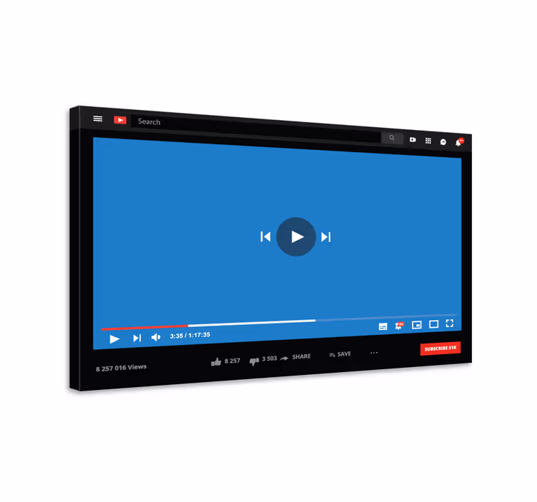 Youtube egne navn lerretsbilde - Tenstickers