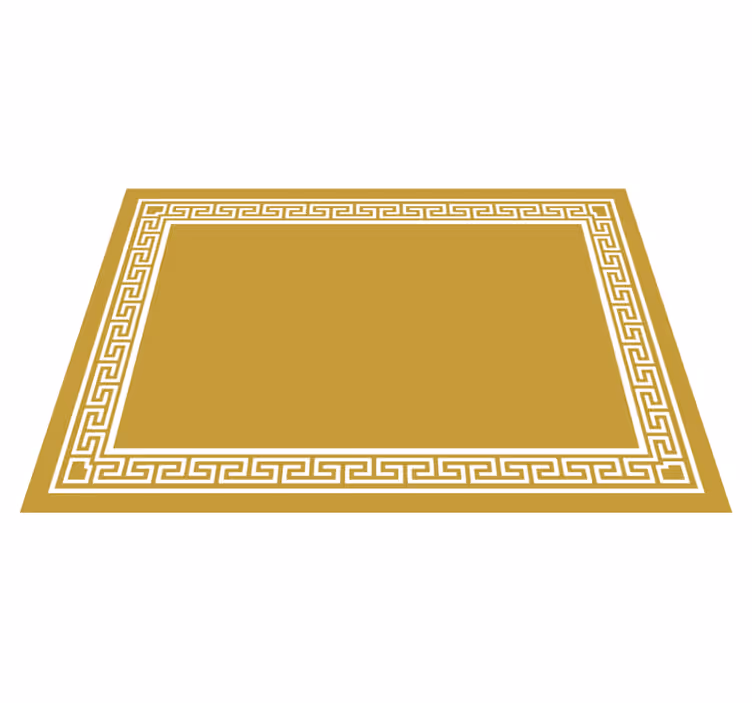 Gresk design vinyl teppe gul - Tenstickers