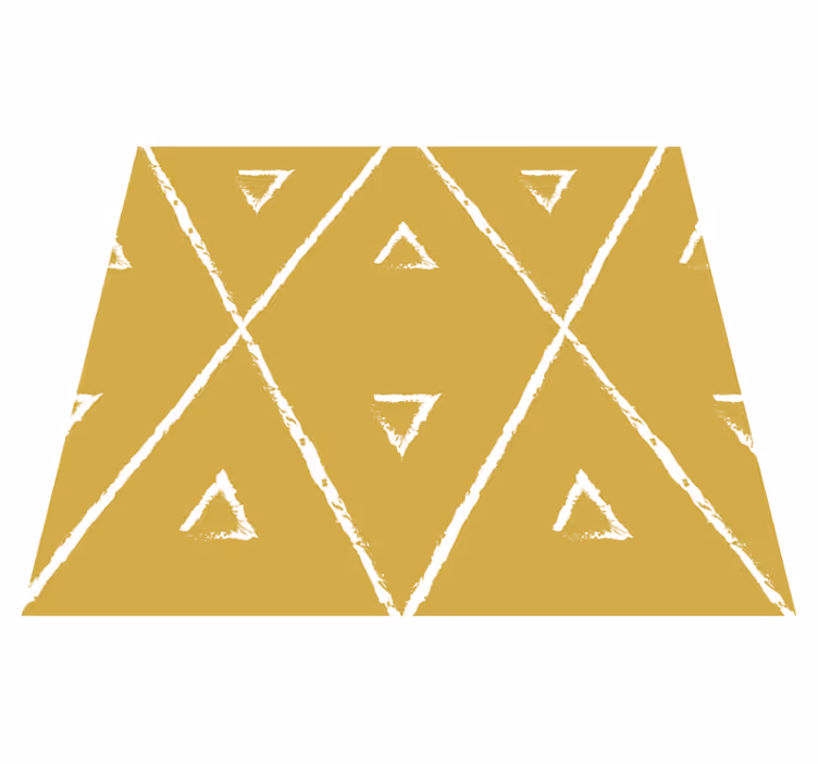 Geometrisk rombemønster vinyl teppe gul - Tenstickers