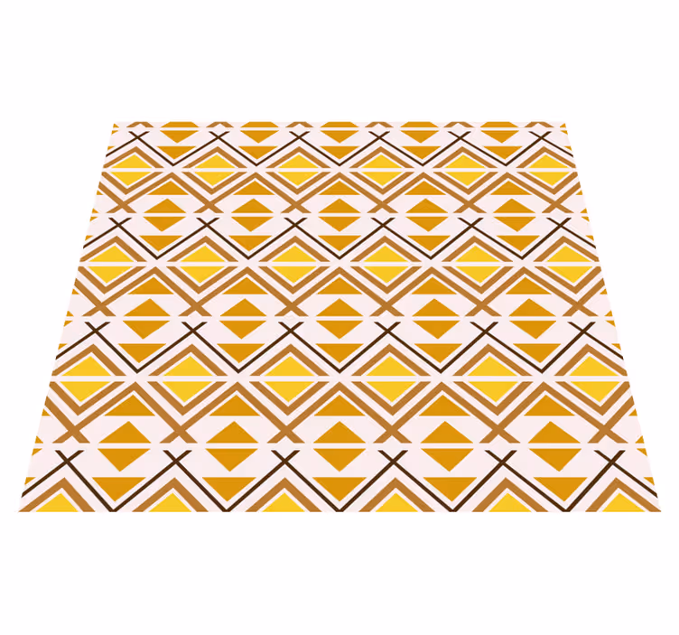 Geometrisk grafisk design vinyl teppe gul - Tenstickers