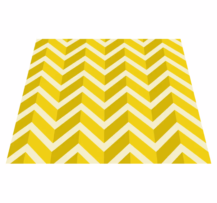 Geometrisk pildesign vinyl teppe gul - Tenstickers