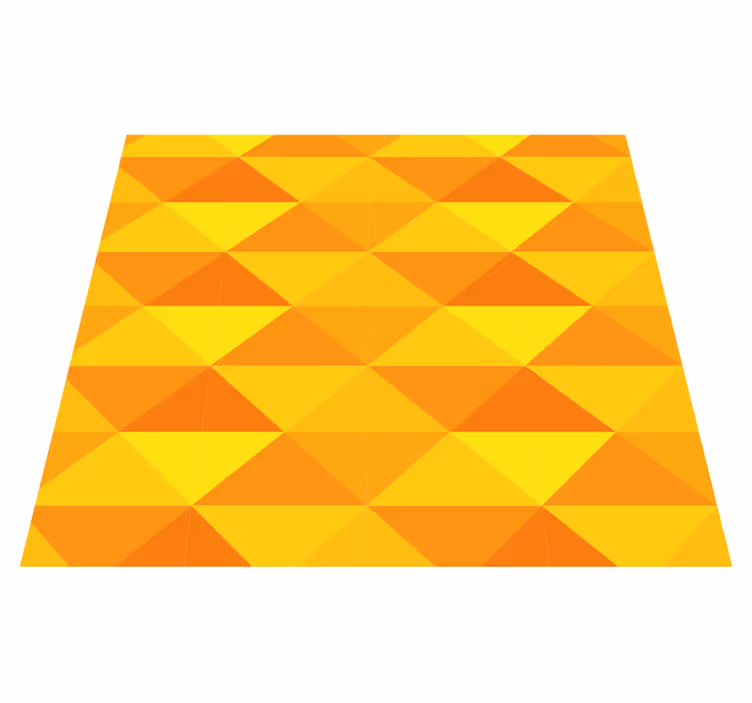 Geometriske trekanter design vinyl teppe gul - Tenstickers