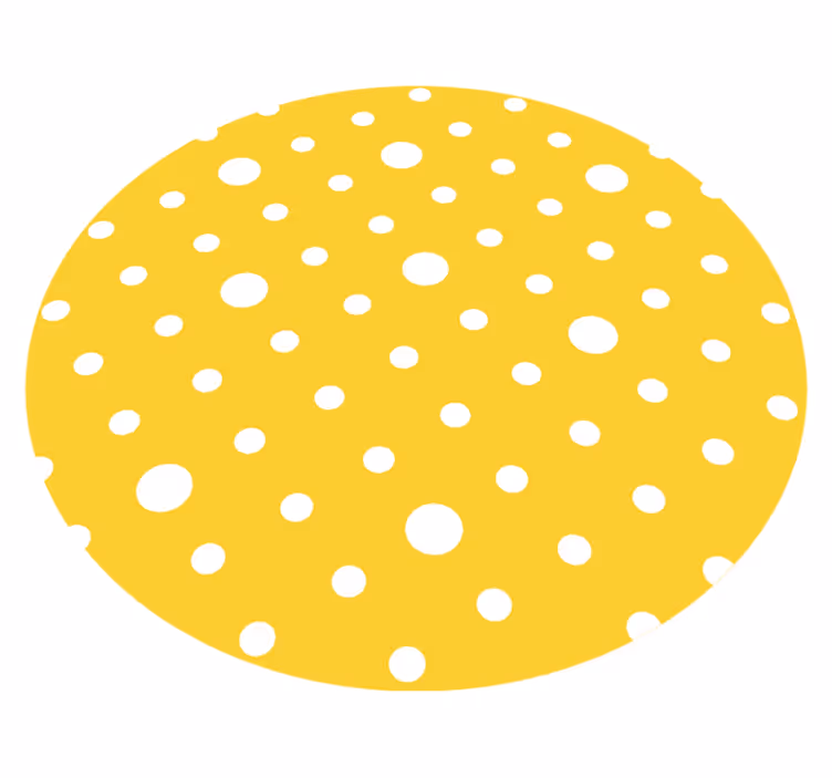 Prikkete vinyl teppe gul - Tenstickers