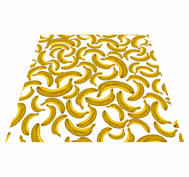 Banan design vinyl teppe gul - Tenstickers